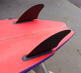 TERRAMAR SURFCO FUTURE/FCS2 BASEK2 GLASS FLEX TWIN SURFBOARD FINS Thumbnail