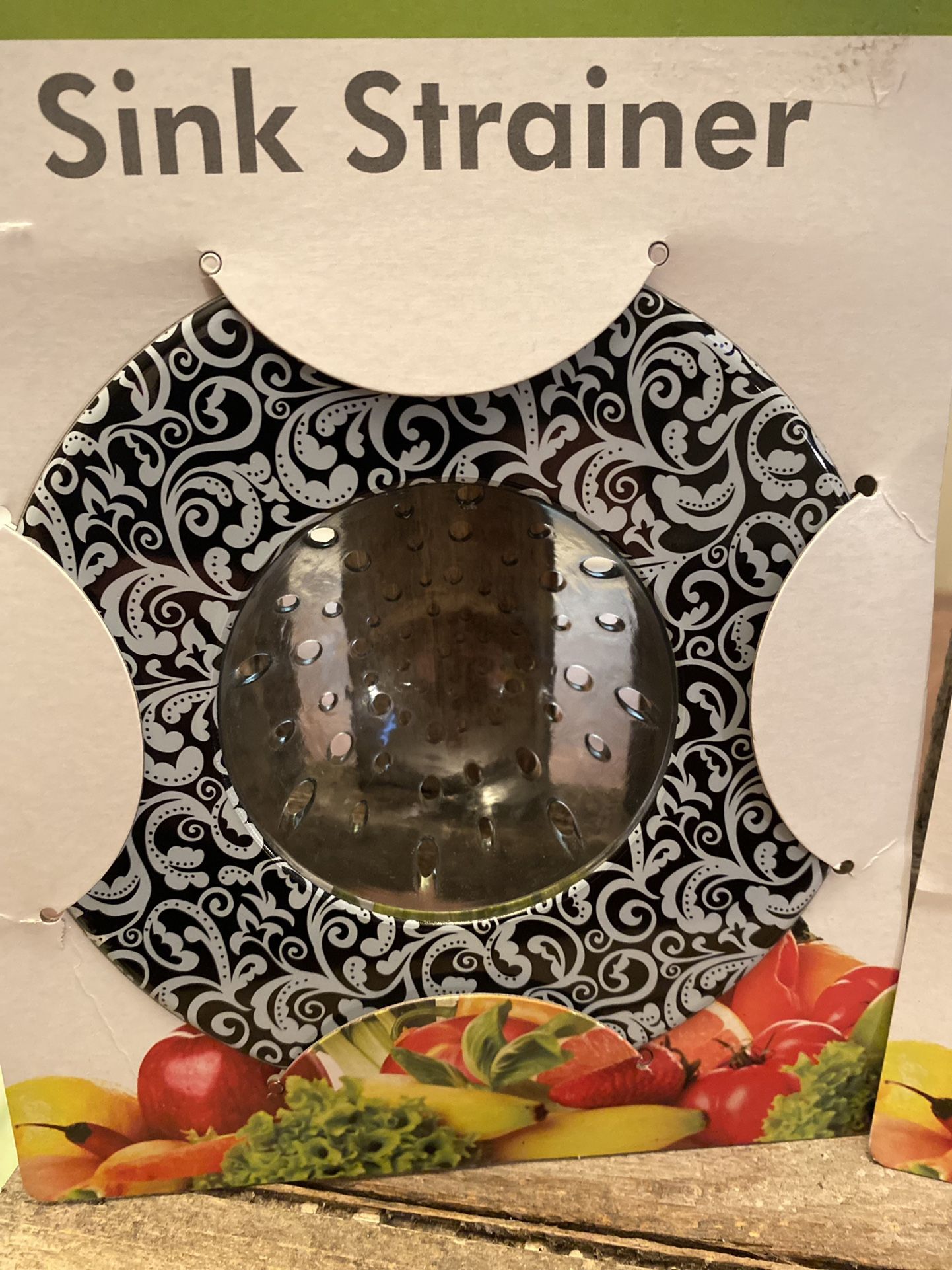 Sink Strainers Set of 2, Kitchen Food & Debris Trap, Black & White Sink Strainer