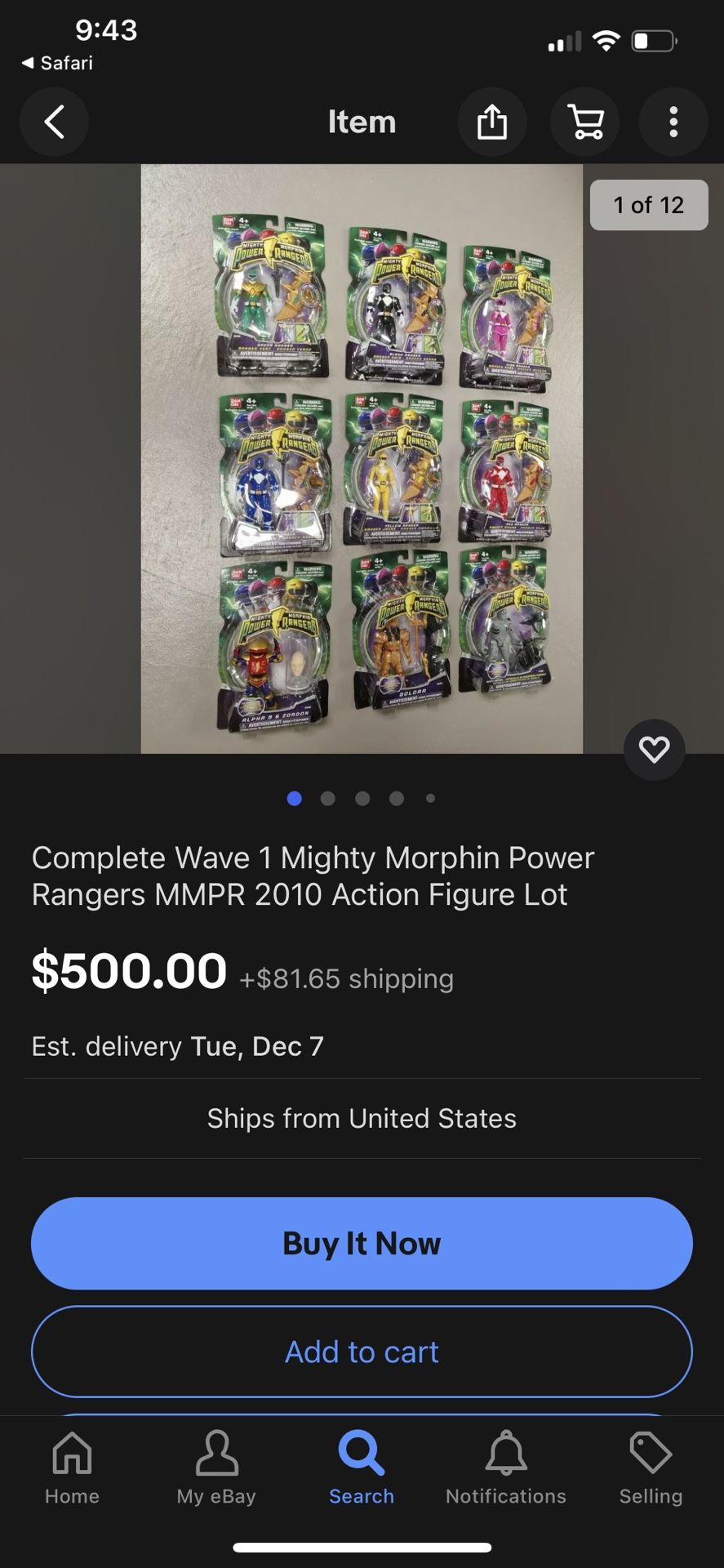 2009 MIGHTY MORPHIN POWER RANGERS COMPLETE SET RARE COLLECTOR'S ITEM