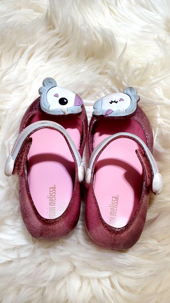 Mini Melissa Pink Ultragirl Unicorn Mary Jane Jelly  Girl's shoes Size 10