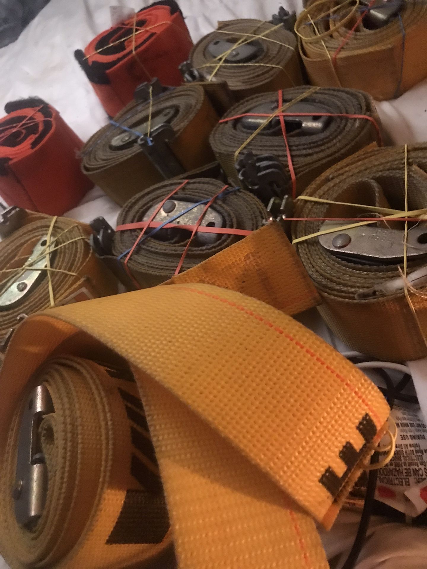 Straps For Moving Hooks Into Rails For Boxtruck