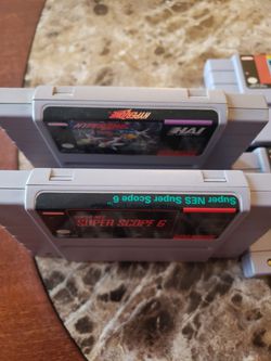 Super Nintendo game lot, super scope 6, hyperzone,home alone,jeopardy Thumbnail