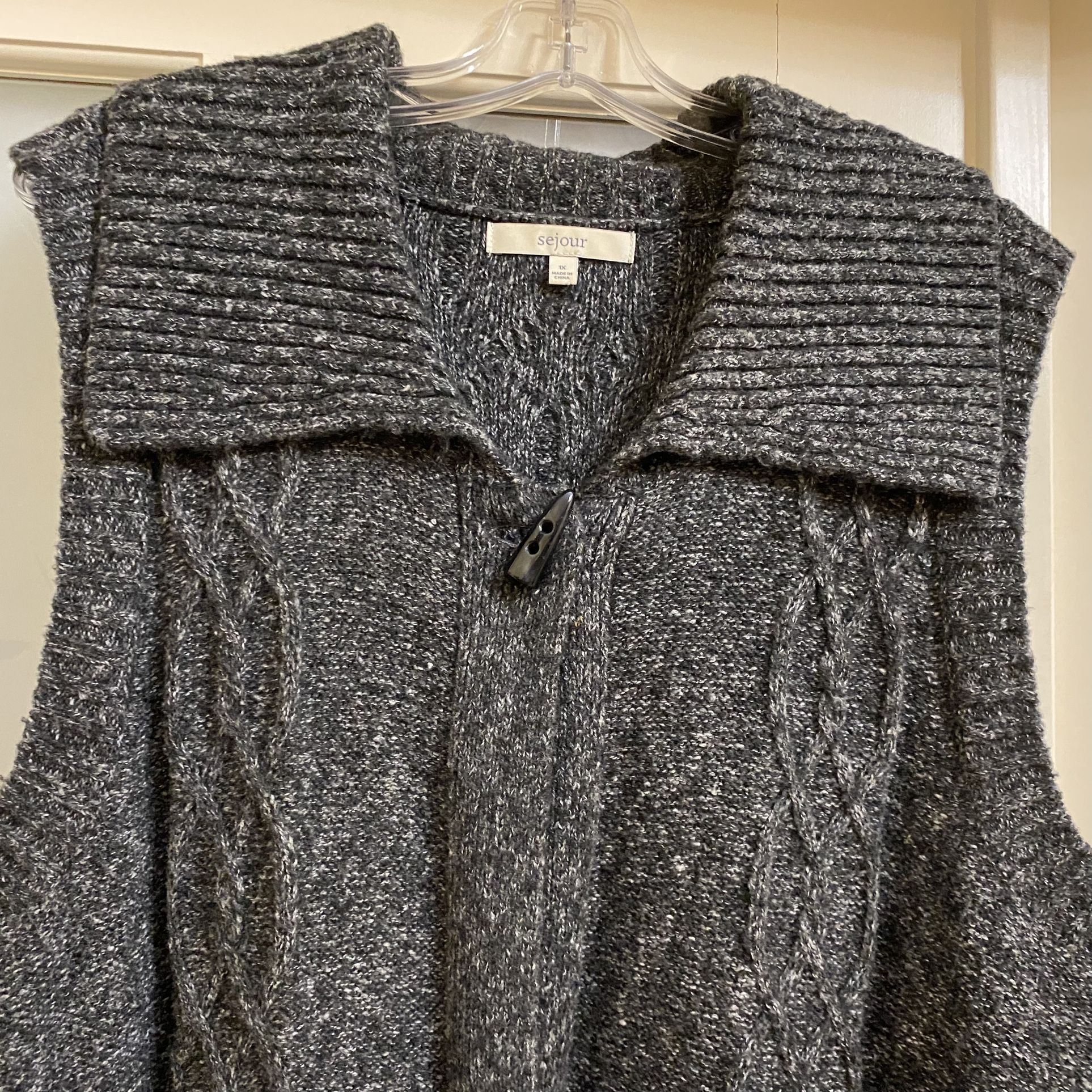 Dark Grey Sejour Sweater Vest Size 1X