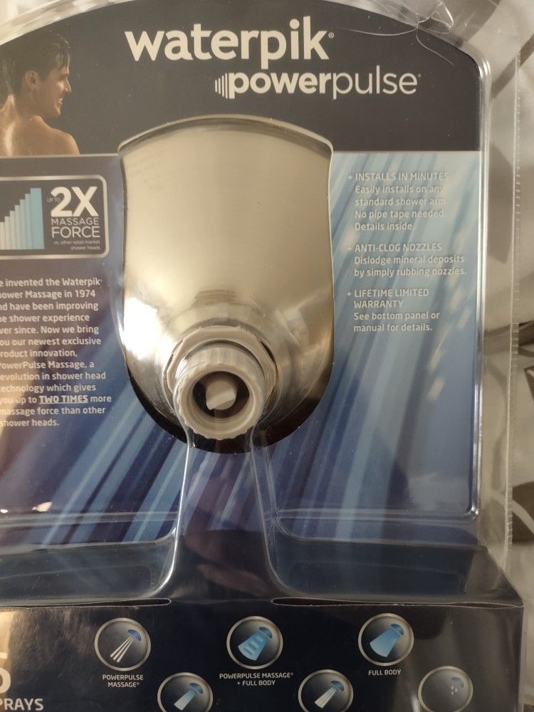 Waterpik Powerpulse 6 Spray Shower Head 6.8l/min