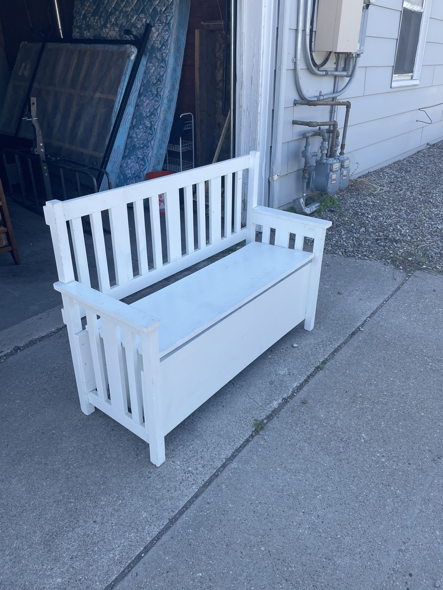 Summer Wooden bench for seating and storage