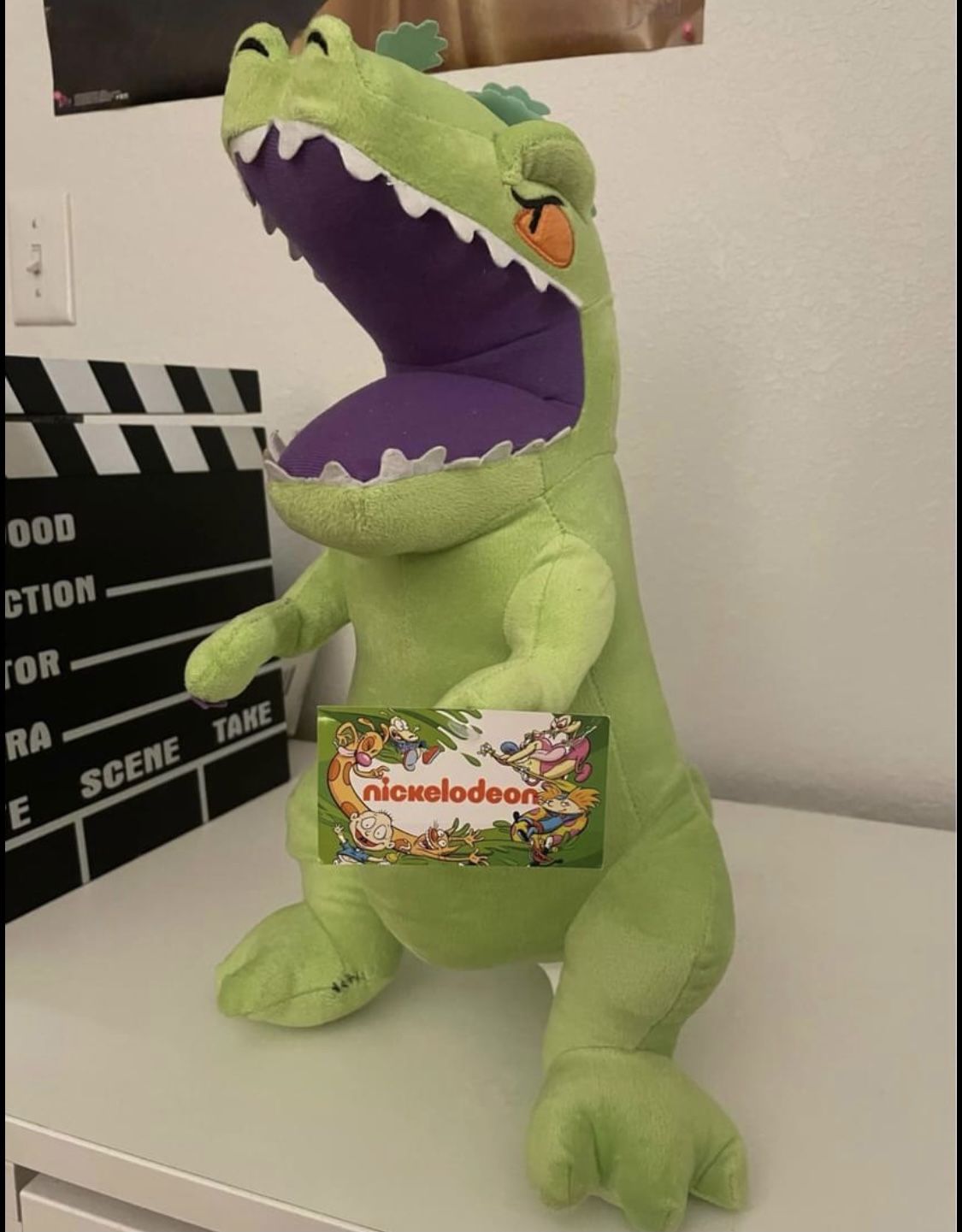 Green Reptar Plush Dinosaur Nickelodeon Animal Toy 90's RARE