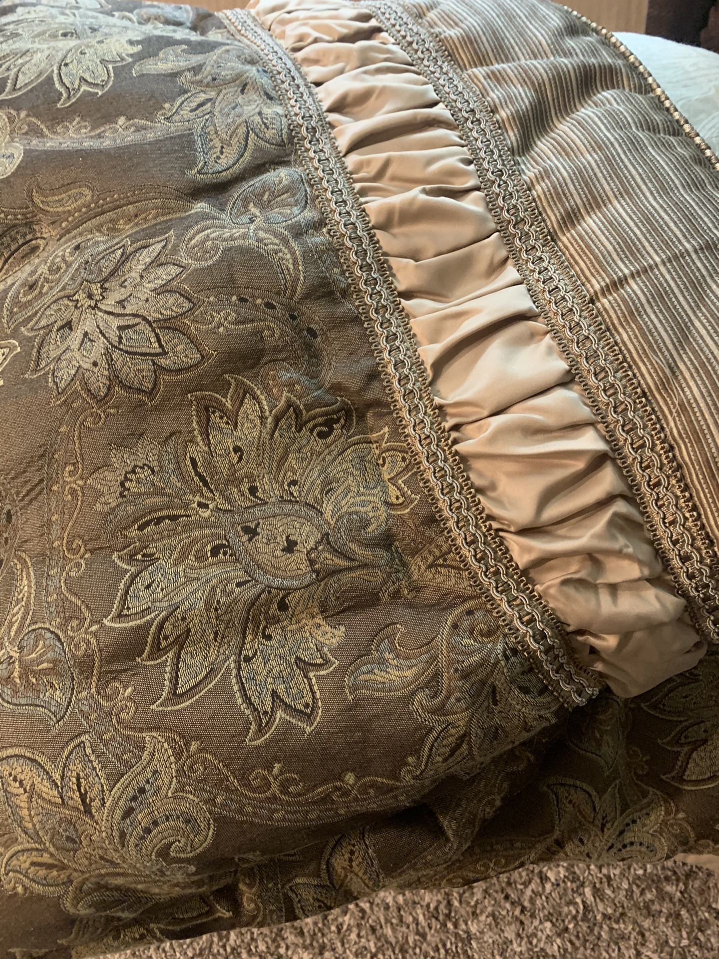 Queen Comforter,Pillow Cases And Throw Pillows