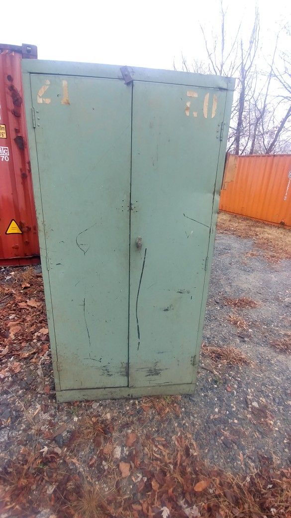 Green Metal Utility Storage Cabinet Shelving