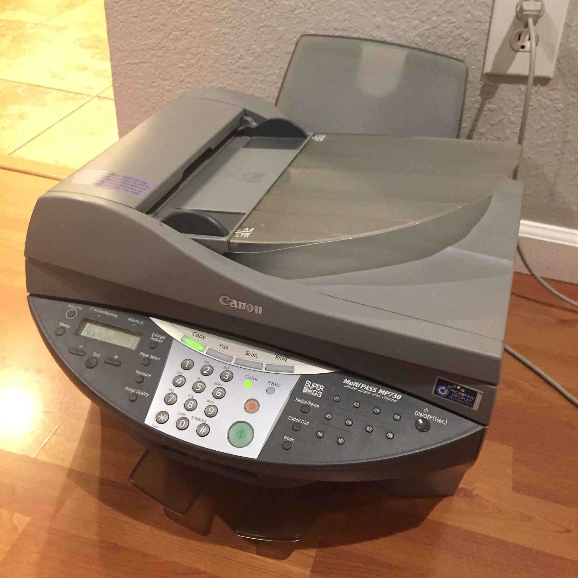 canon multipass mp730 waste ink near full