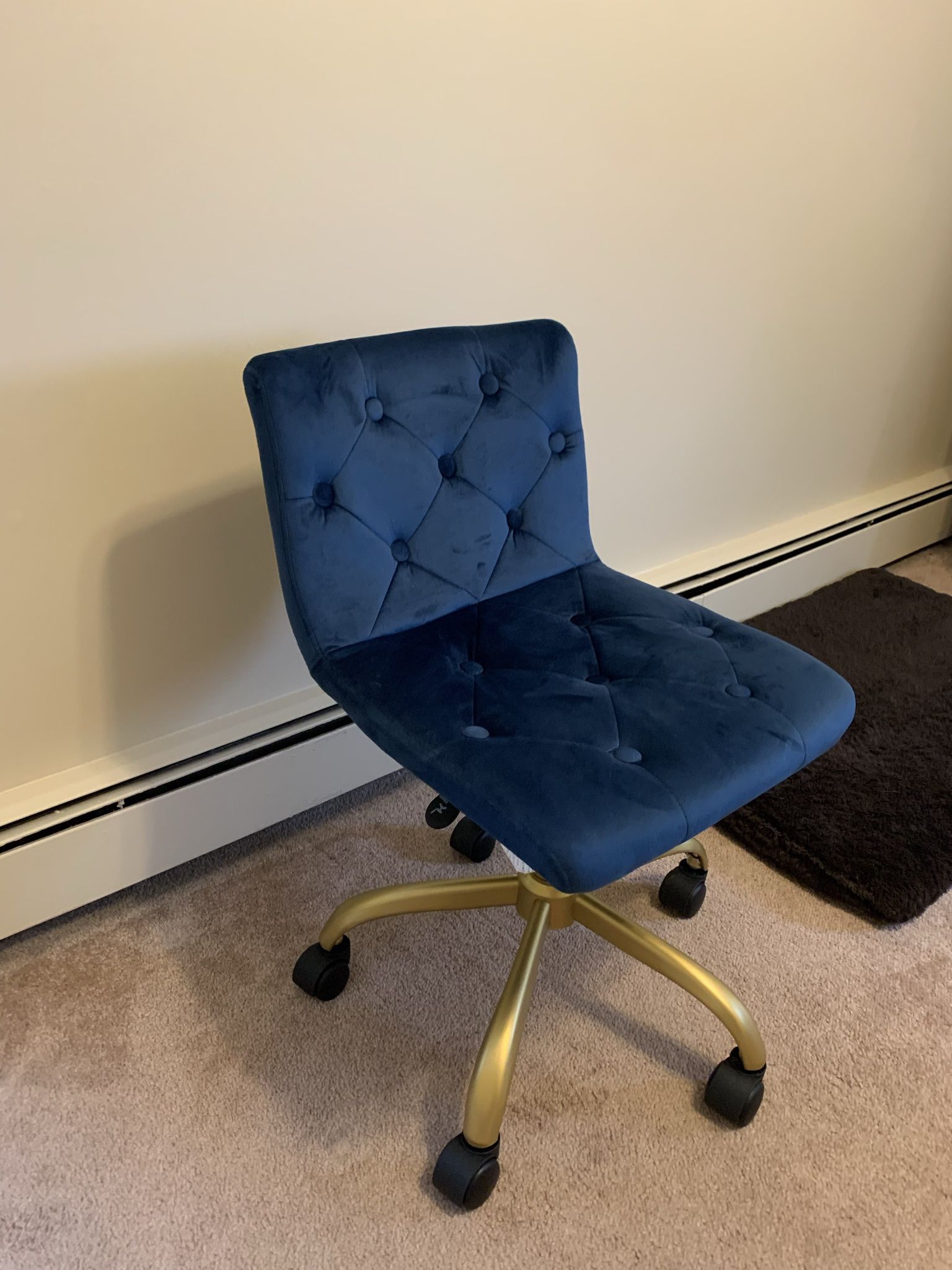 Royal Blue Chair With Gold Accents