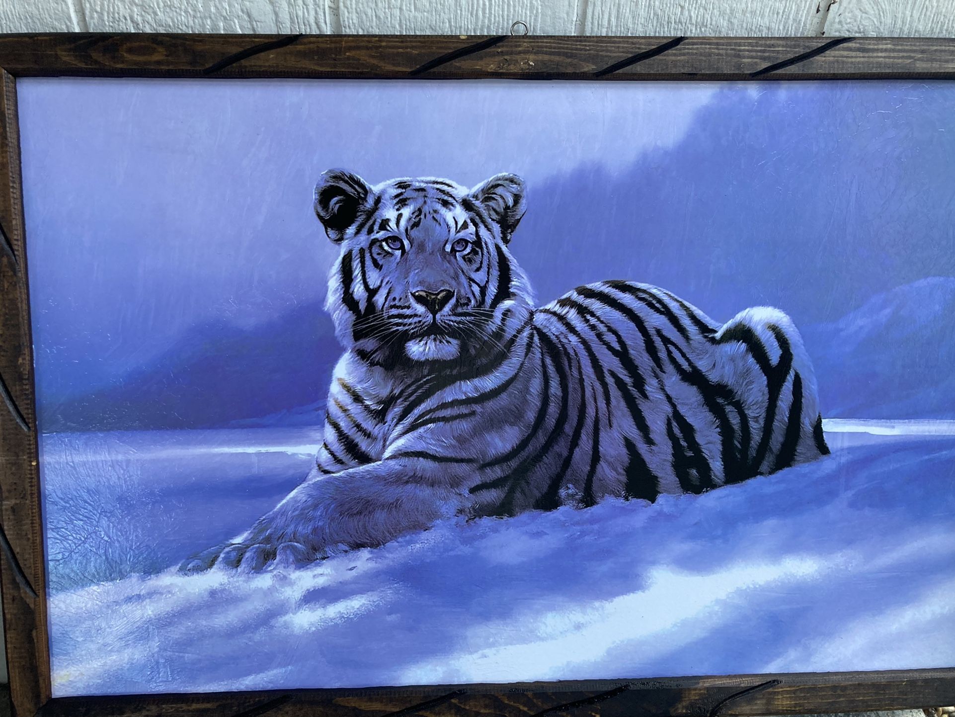 White Tiger 🐅 Frames Tattoos Shop Barbershop 💈 Home Decor Man Cave Posters Patios Living Room Cuadro