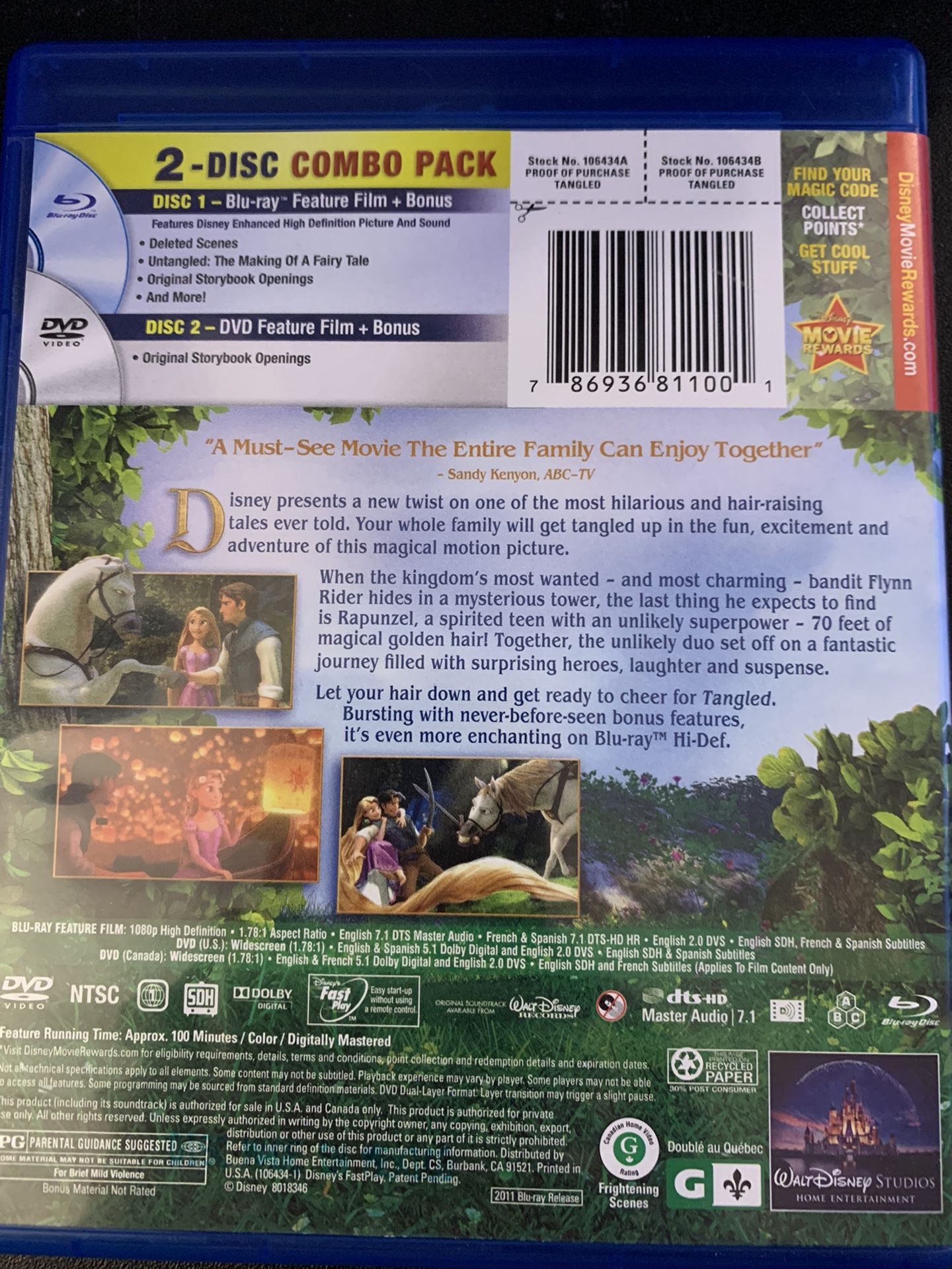 Disney’s TANGLED (Blu-Ray + DVD)