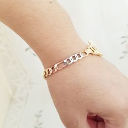 Guadalupe Crown Women's Bracelet. 18K Gold Plated.  New  Thumbnail