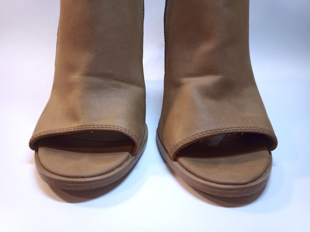 Women's DV for Target by Dolce Vita Tan Peep Toe Slingback Block Heels Shoes sz 9.5