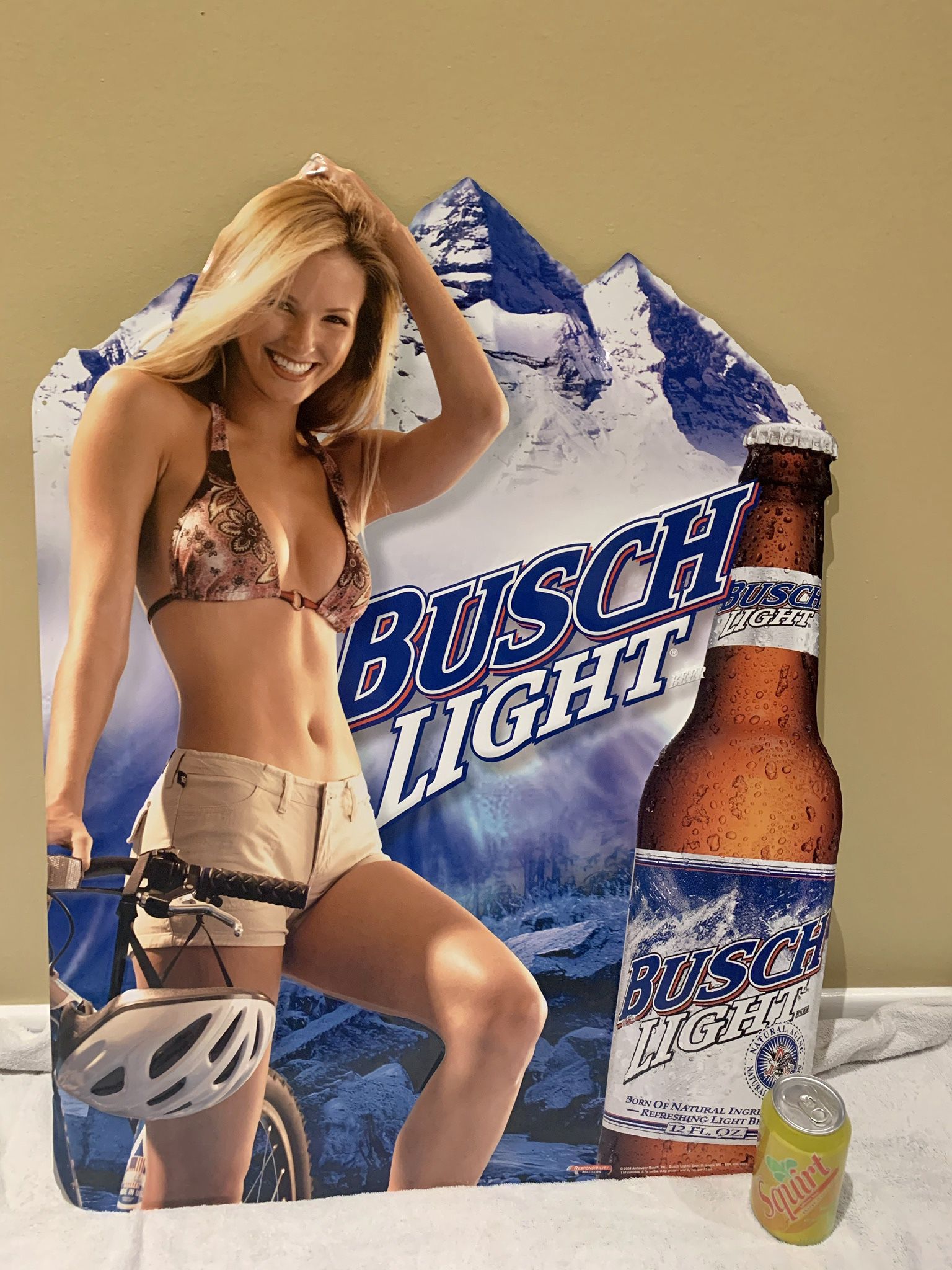 Busch Light Beer Mountain Biking metal sign