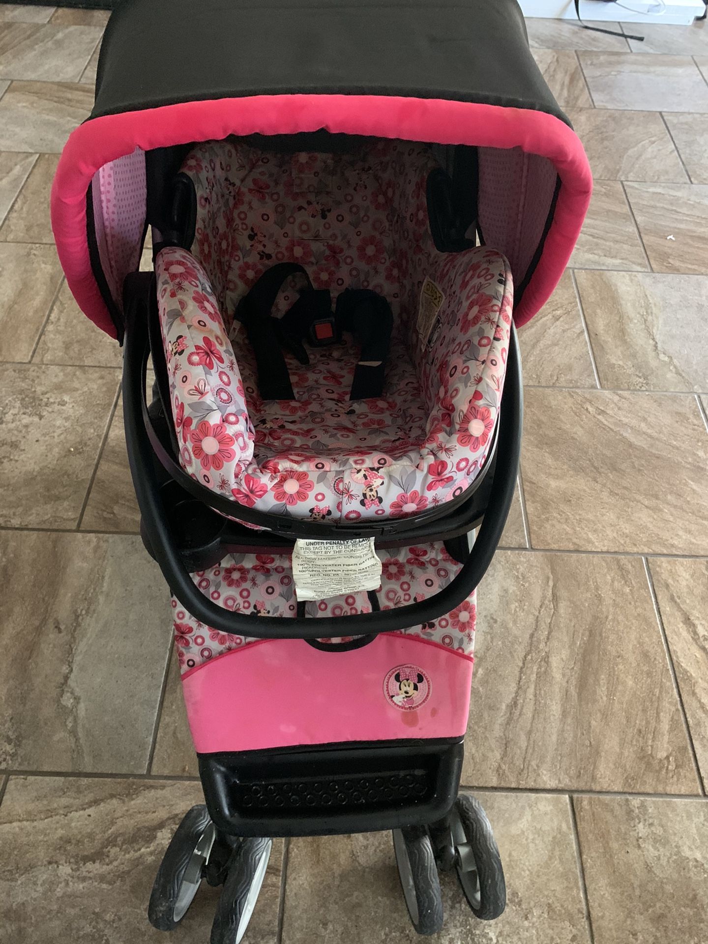 Minnie Mouse Car Seat and stroller