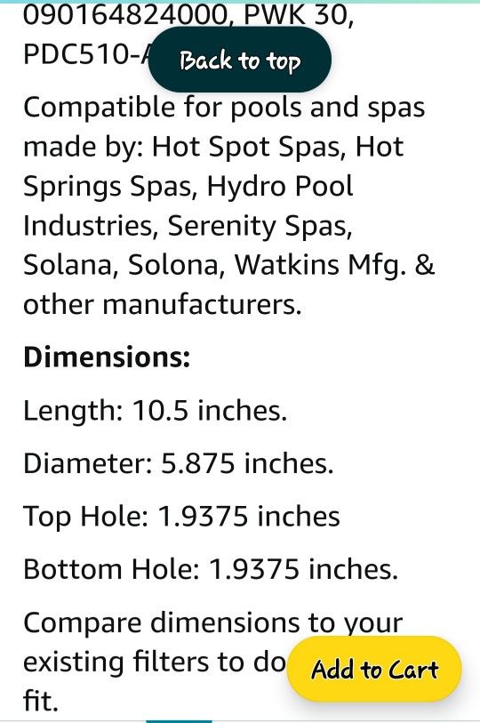 Hot Tub Filters 3pk