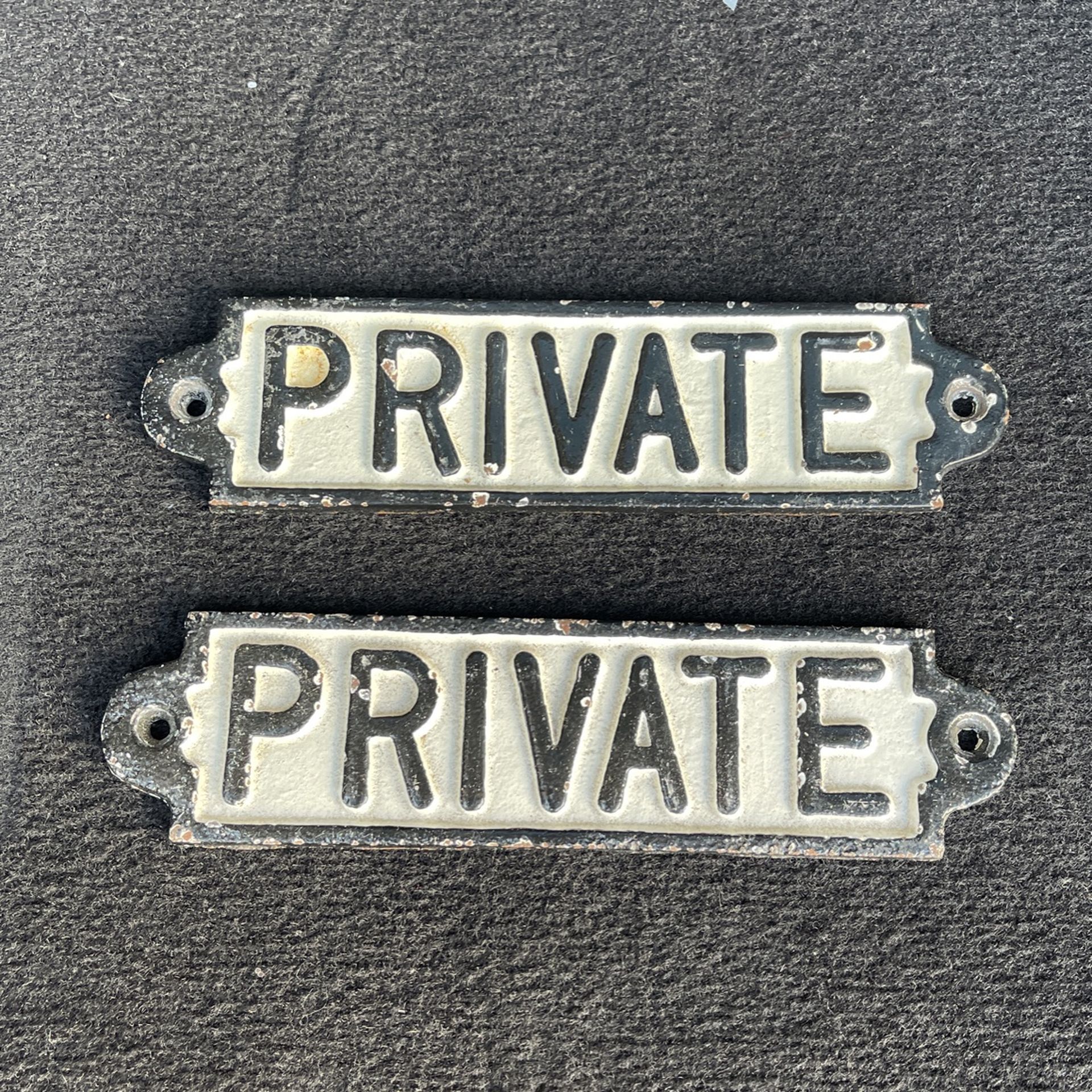 Heavy Iron Plated Private Signs For Door/Gate/Fence