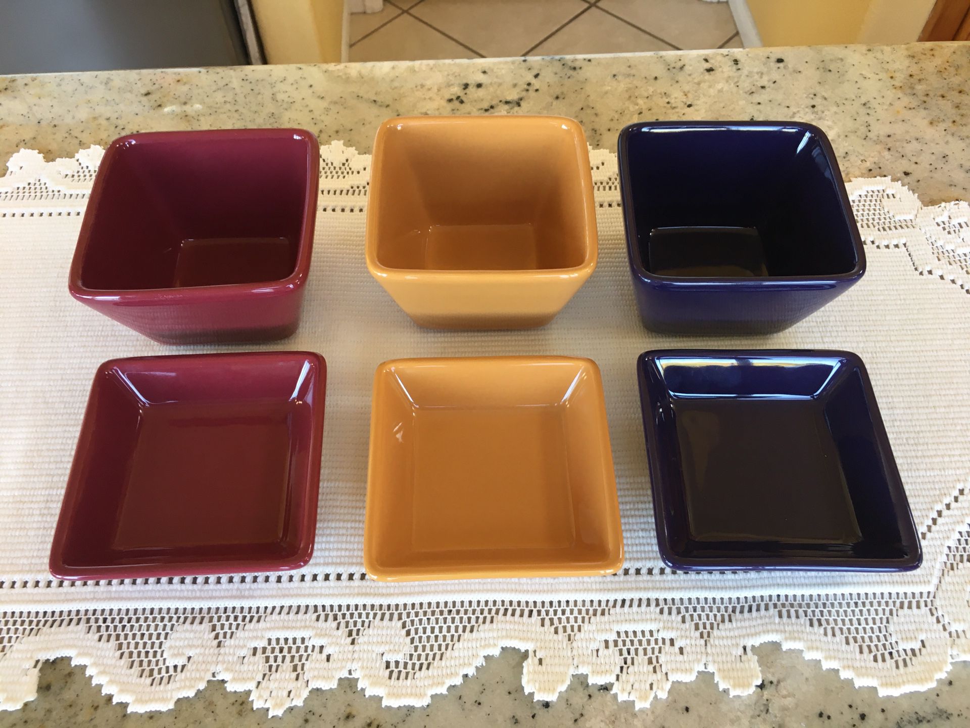 6 pc Pampered Chef Simple Additions. 6 squares New