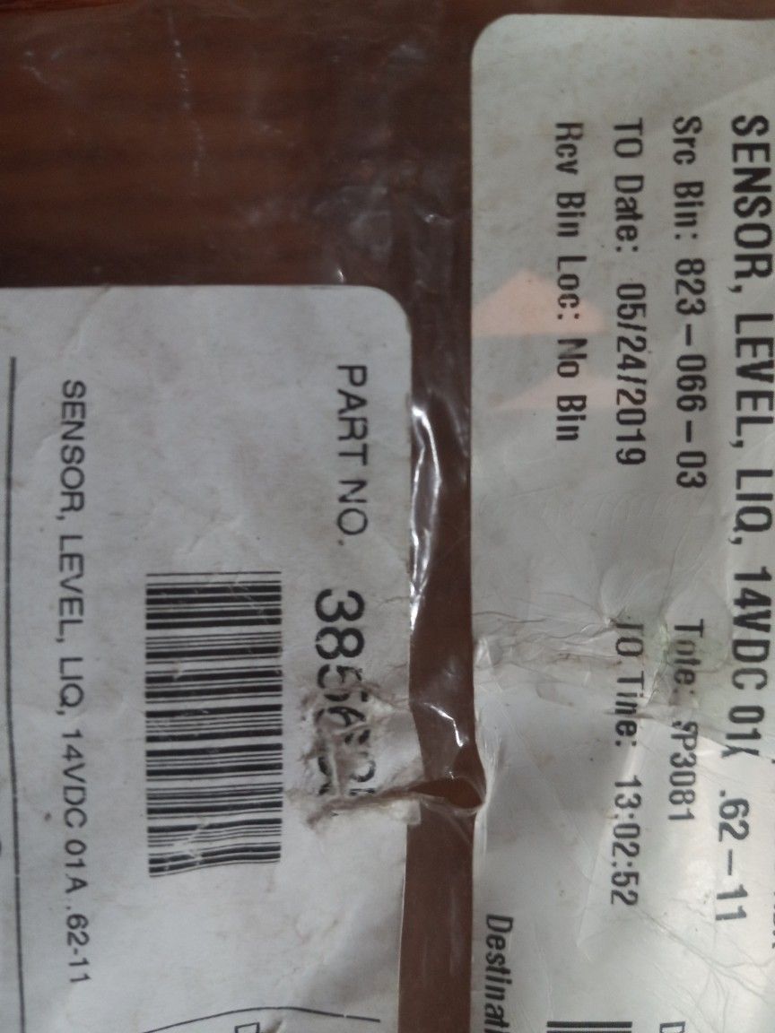Sensor,level,liquid 14volt DC 01a 62-11tennant Parts