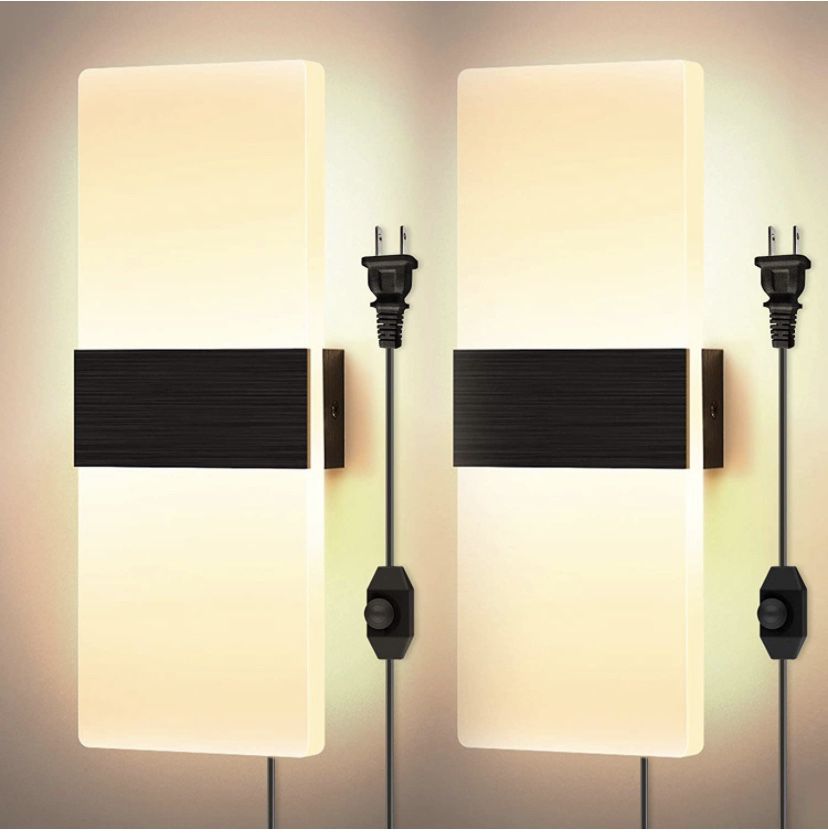 Lightess Dimmable Wall Sconce Plug In Modern Led Sconces For Richmond Va Offerup - Dimmable Wall Sconce Modern