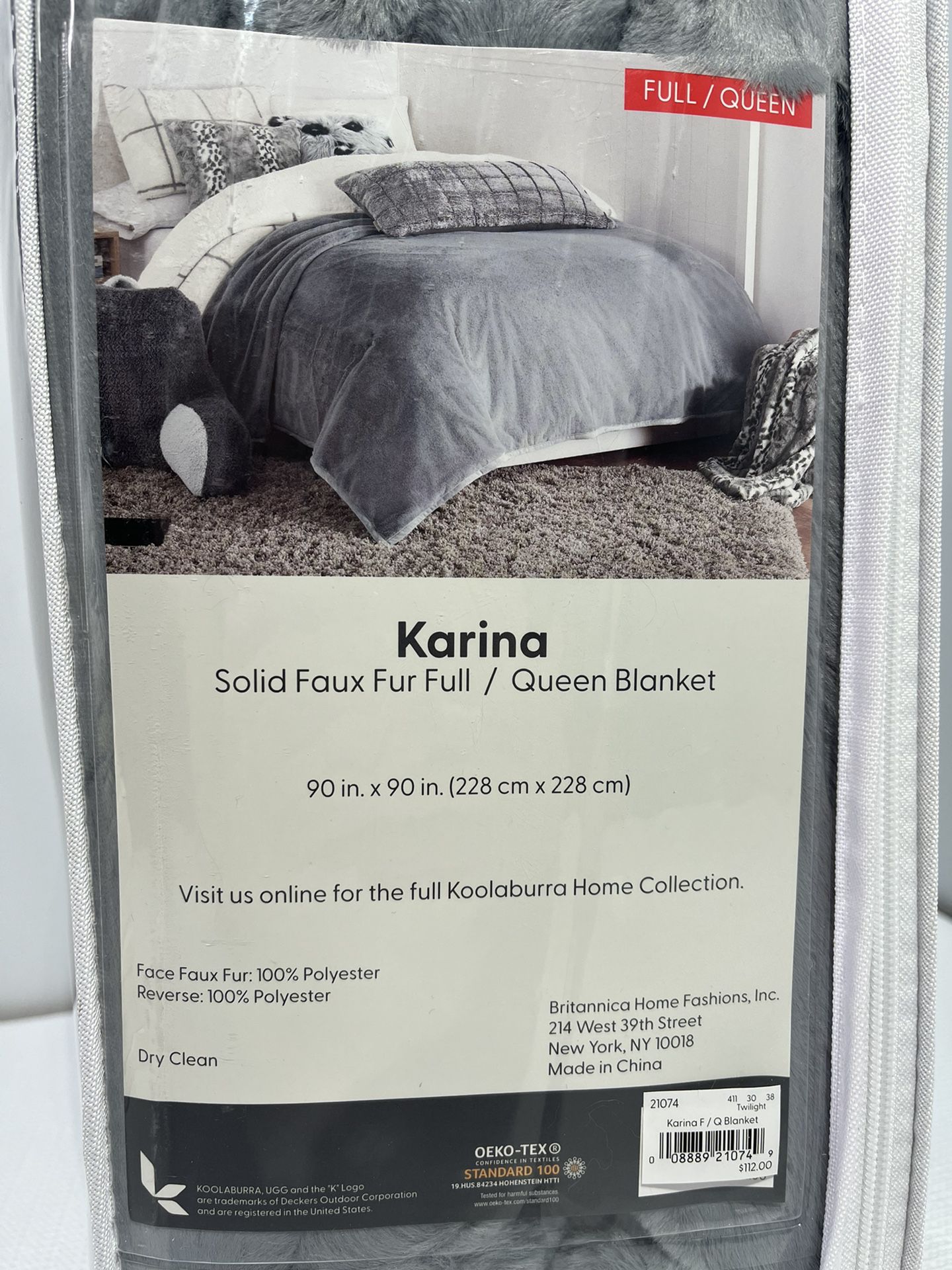 Koolaburra By UGG Karina Blanket Full/Queen Gray