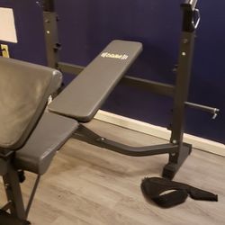 Weight Bench With Bar And 2 25lbs Plates Thumbnail