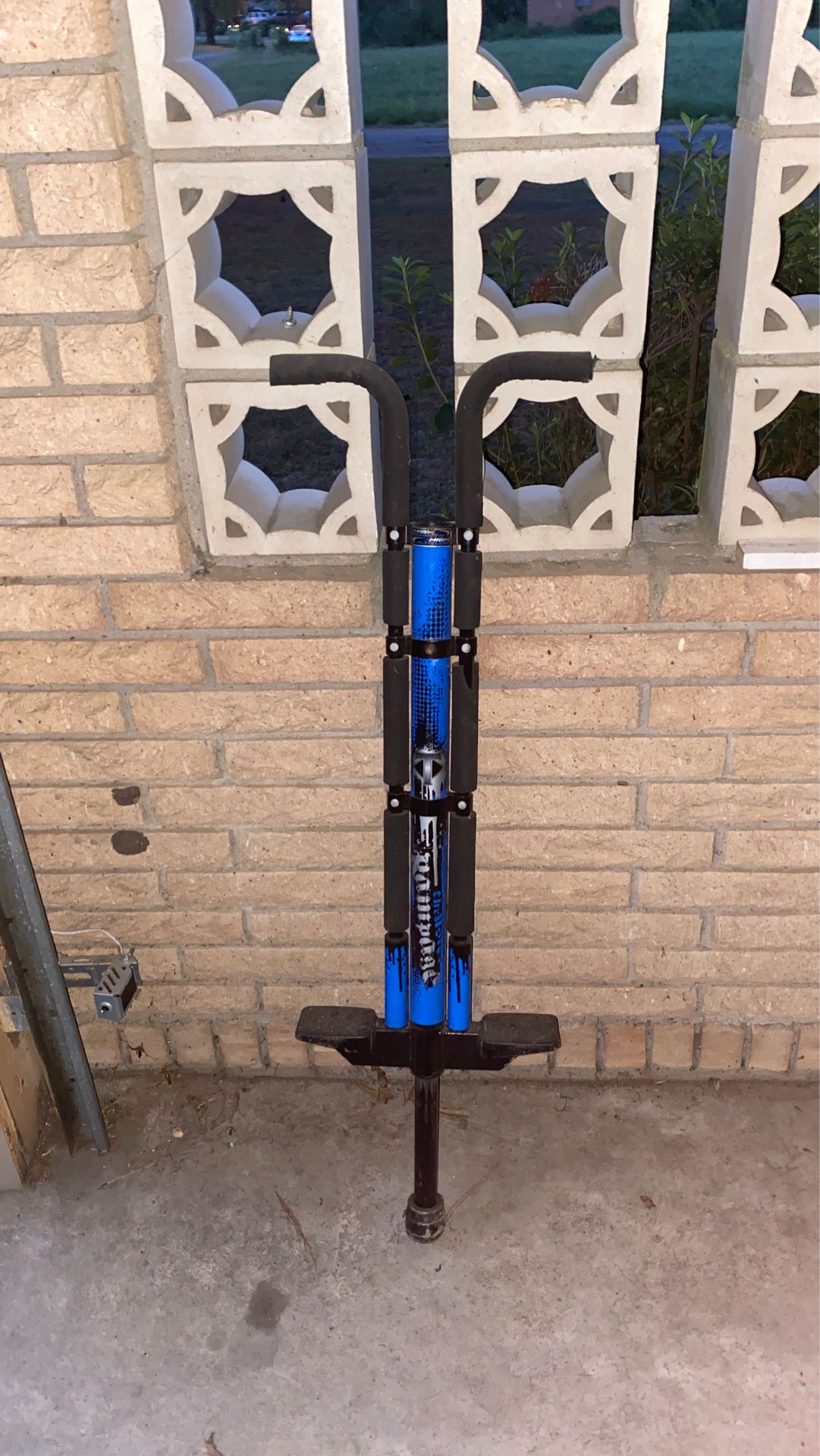 Blue & black pogo stick