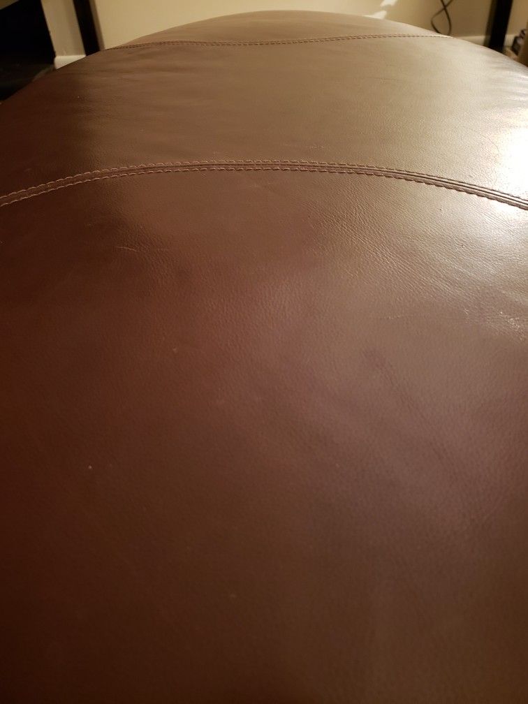 🏈 Football Leather Ottoman!!!🏈
