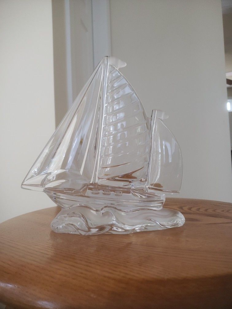 Lead Crystal Bleikristall Sail Boat