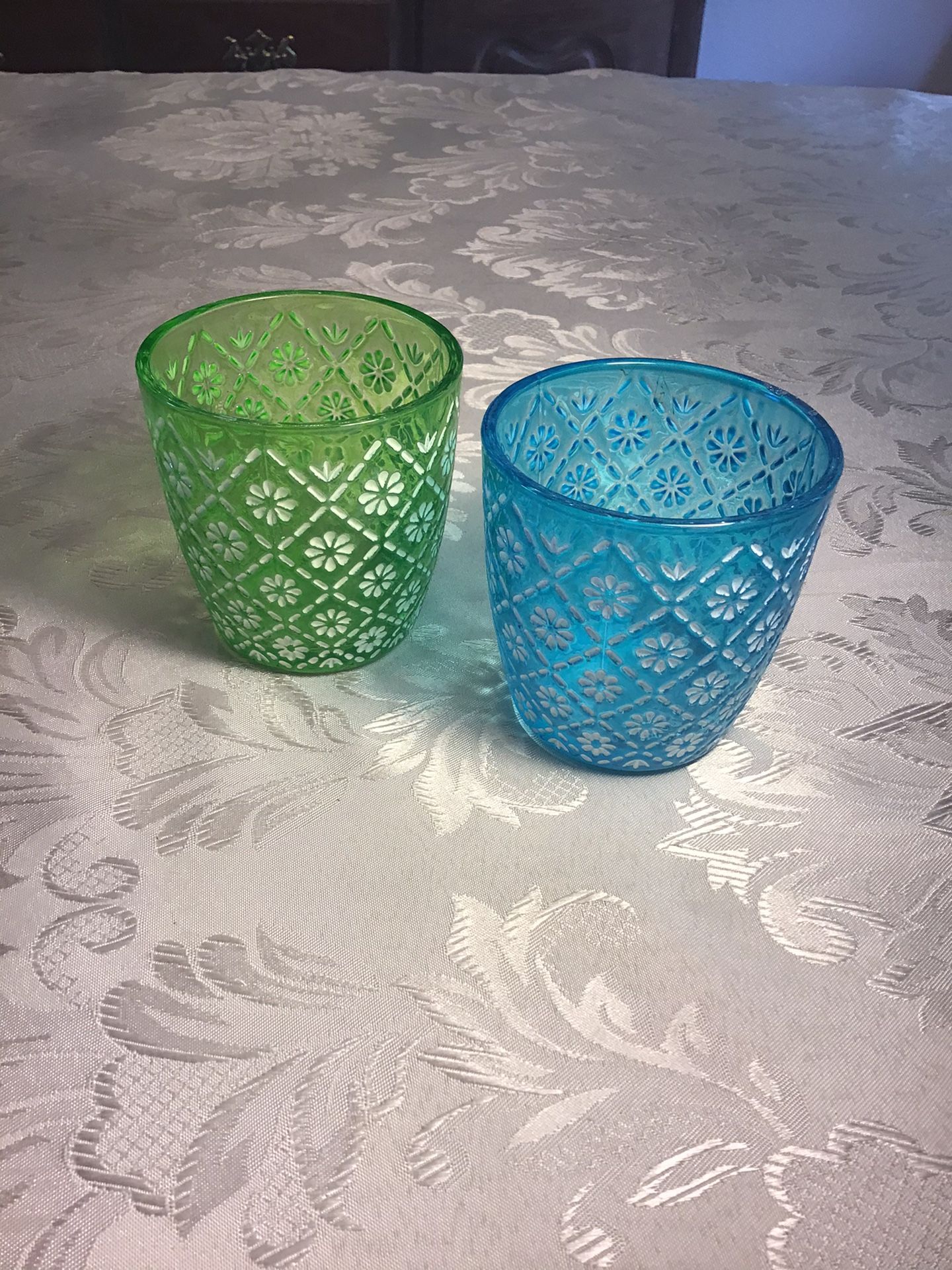 Large Cut Glass Votive Holders, Never Used