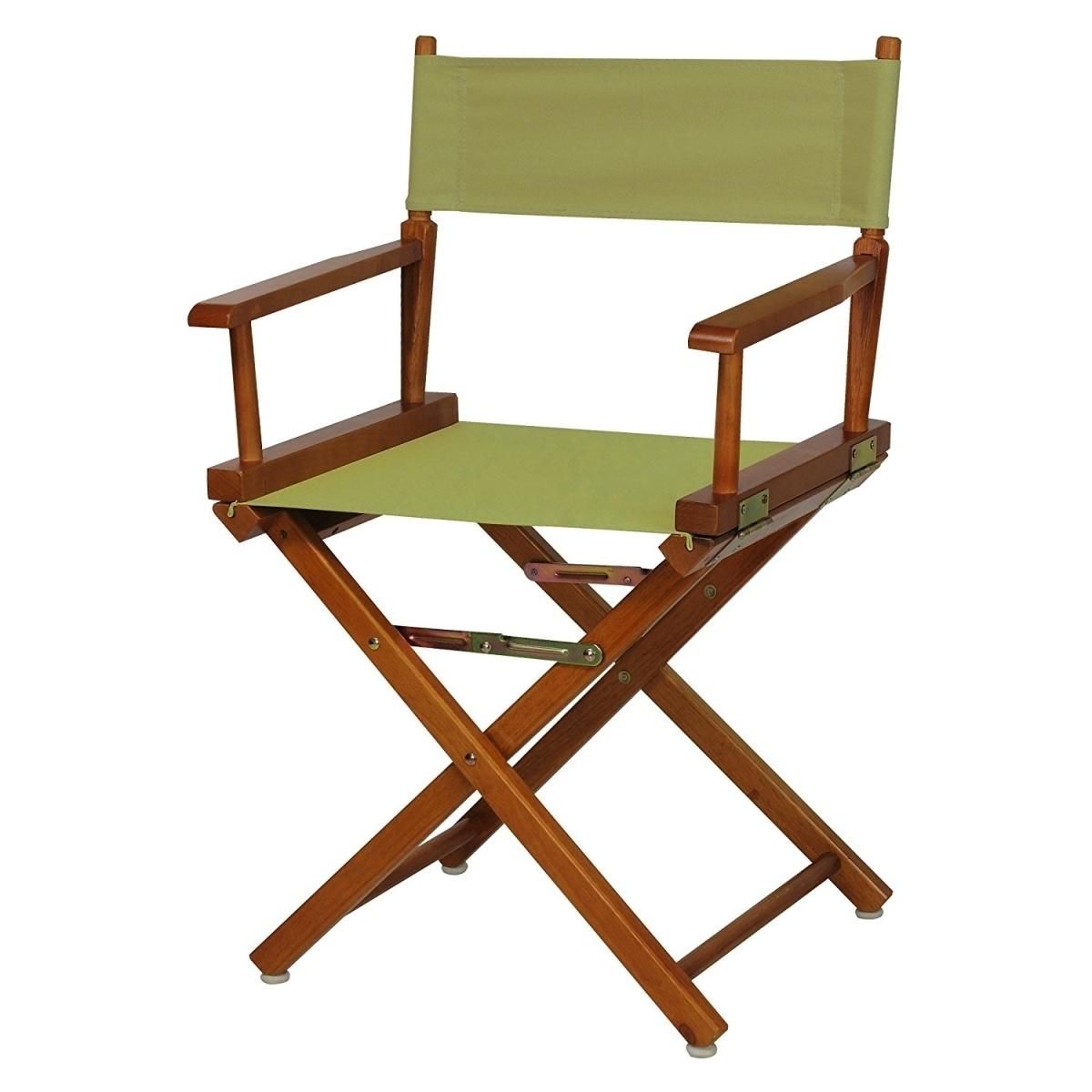 Casual Home 200-55-021-100 18 in. Directors Chair Honey Oak Frame with Olive Canvas