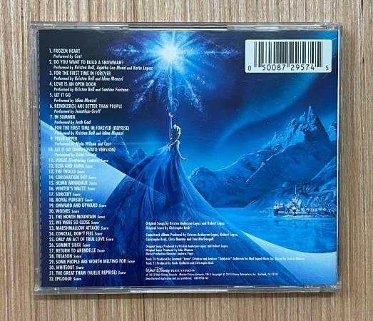Frozen Original Motion Picture Soundtrack CD