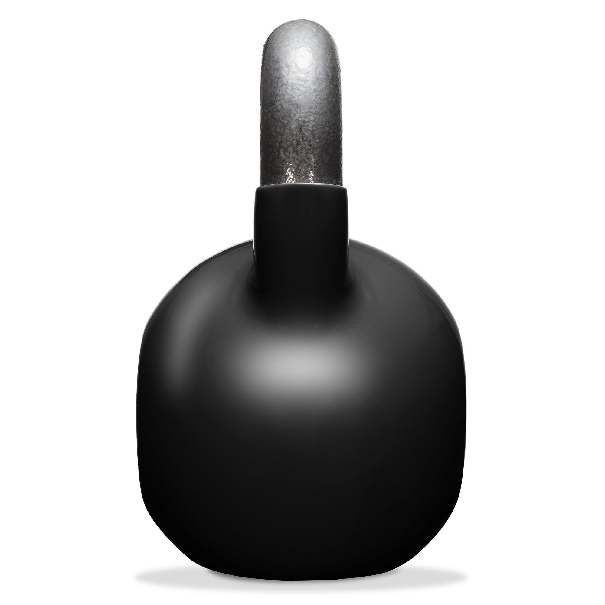 Philosophy Gym Vinyl Coated Cast Iron Kettlebell Weight 50 lbs - Black