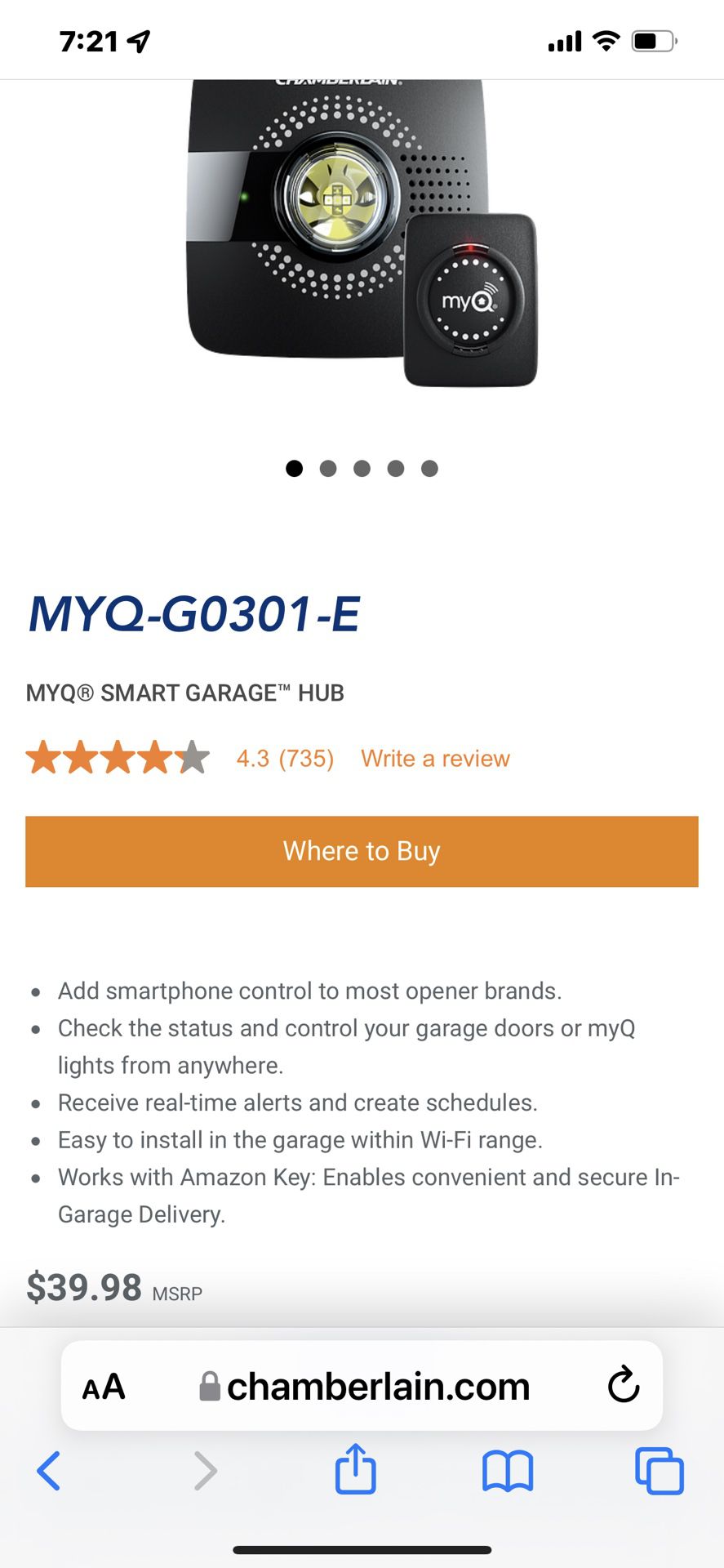 MyQ Smart Garage Door Opener-PLEASE READ