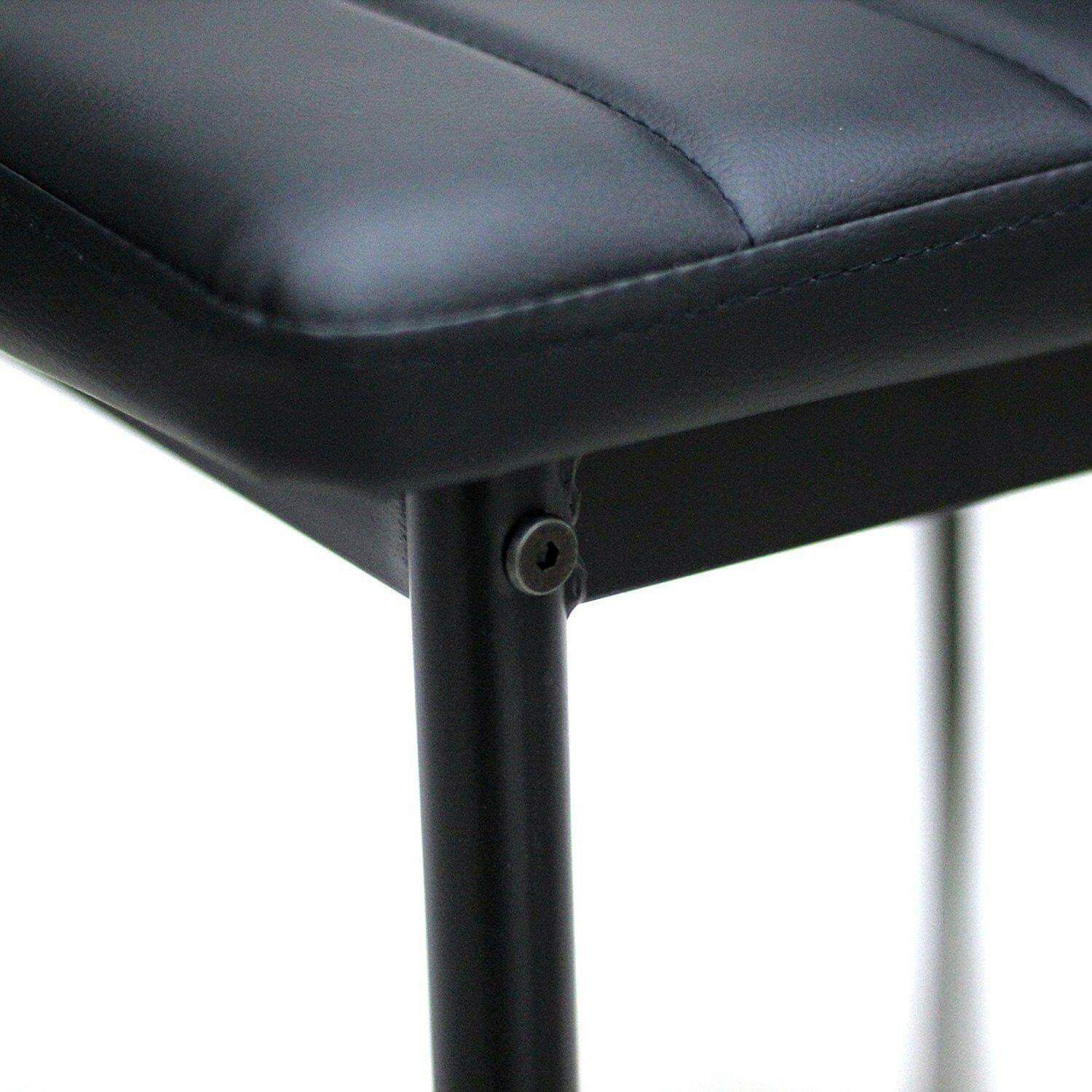 4 Black Dining Chairs Sleek Design