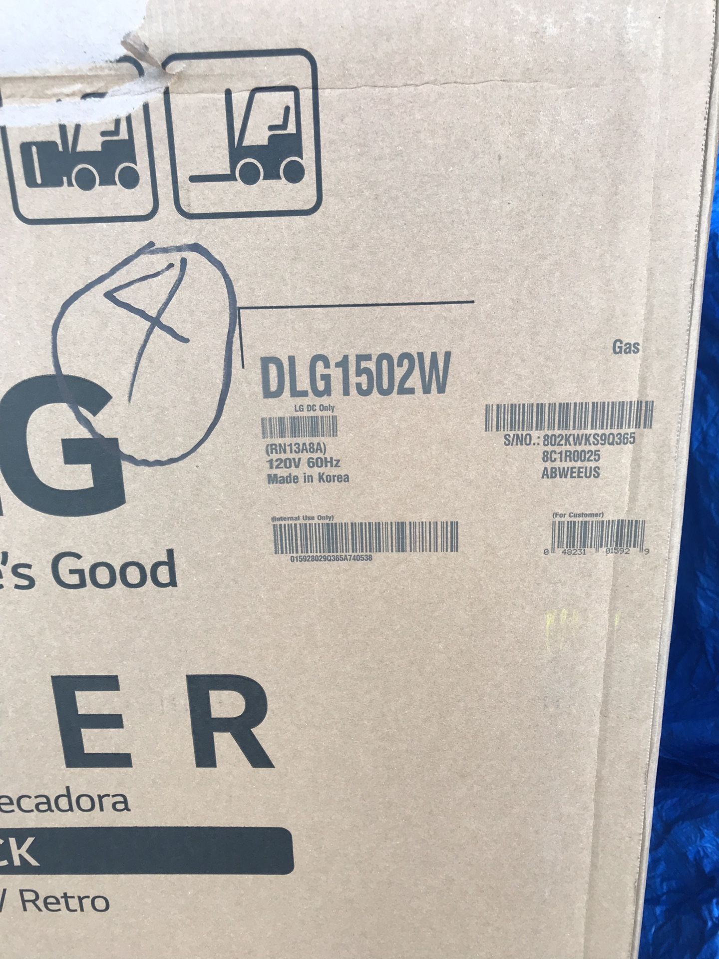 LG GAS DRYER MODEL DLG1502W for Sale in Des Plaines, IL OfferUp