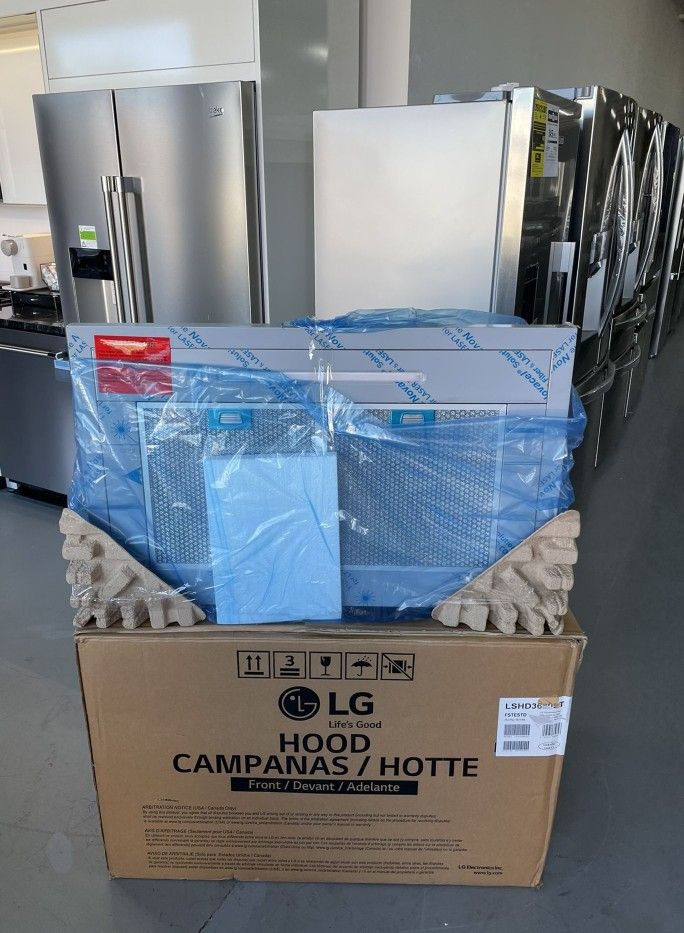 LG STUDIO 36 Stainless Steel Wall Mount Chimney Hood XCMA for Sale in