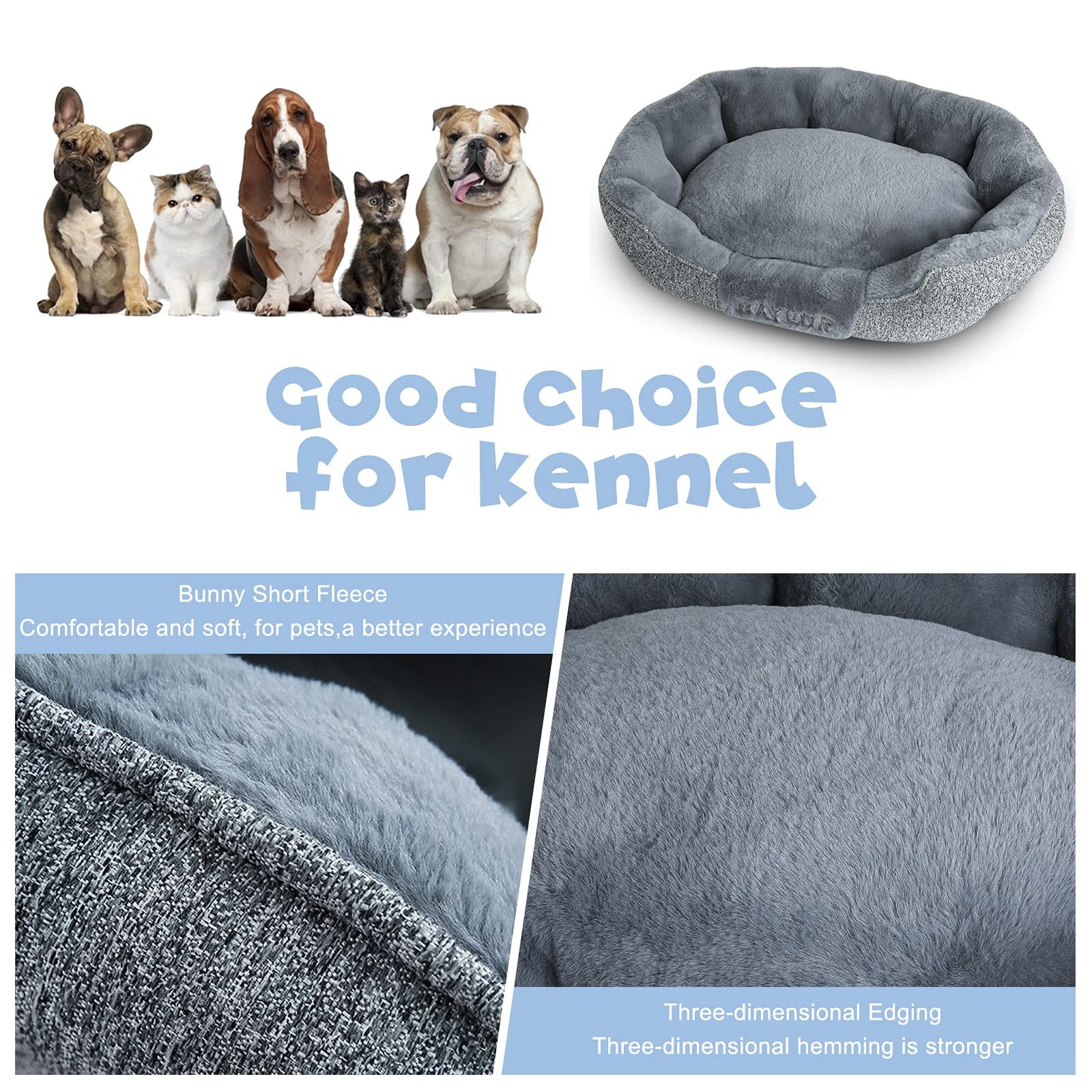 SeaTop Calming Pet Beds for Small Medium Large Sizes Dogs NAD Cats, Comfy Self Warming Pet Beds with Removable Washable Covers Details: Size: Large