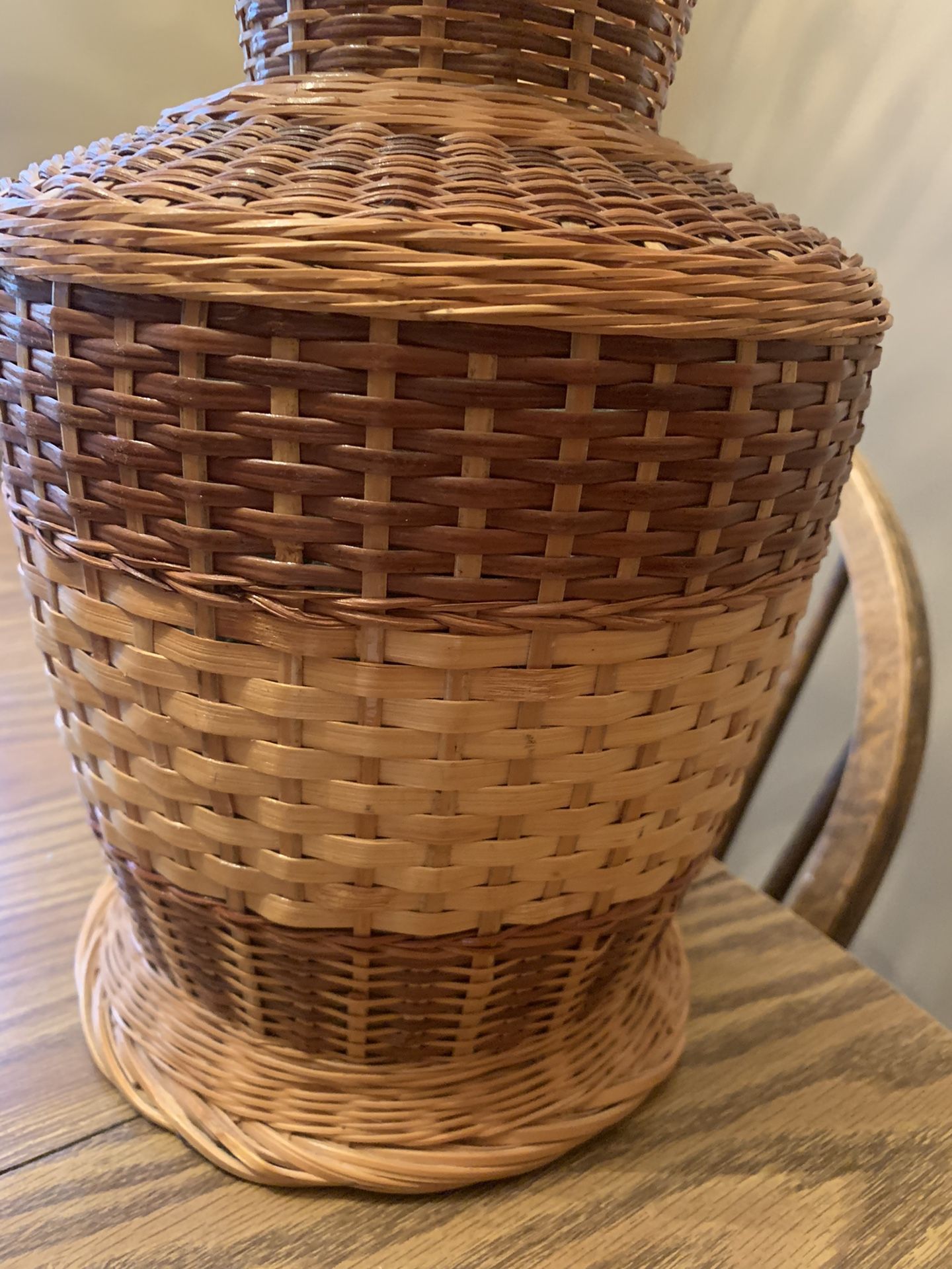 Wicker Basket Vase