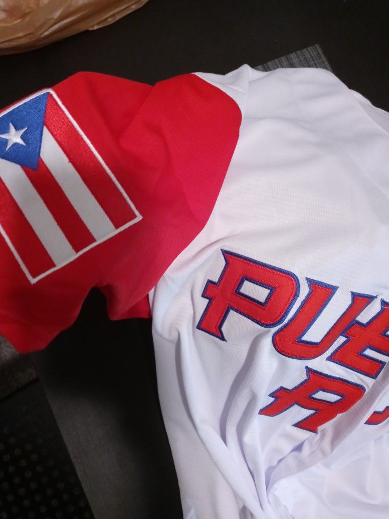 World Baseball Classic Puerto Rico #21 Roberto Clemente Xxl 2xl Jersey New Stitched