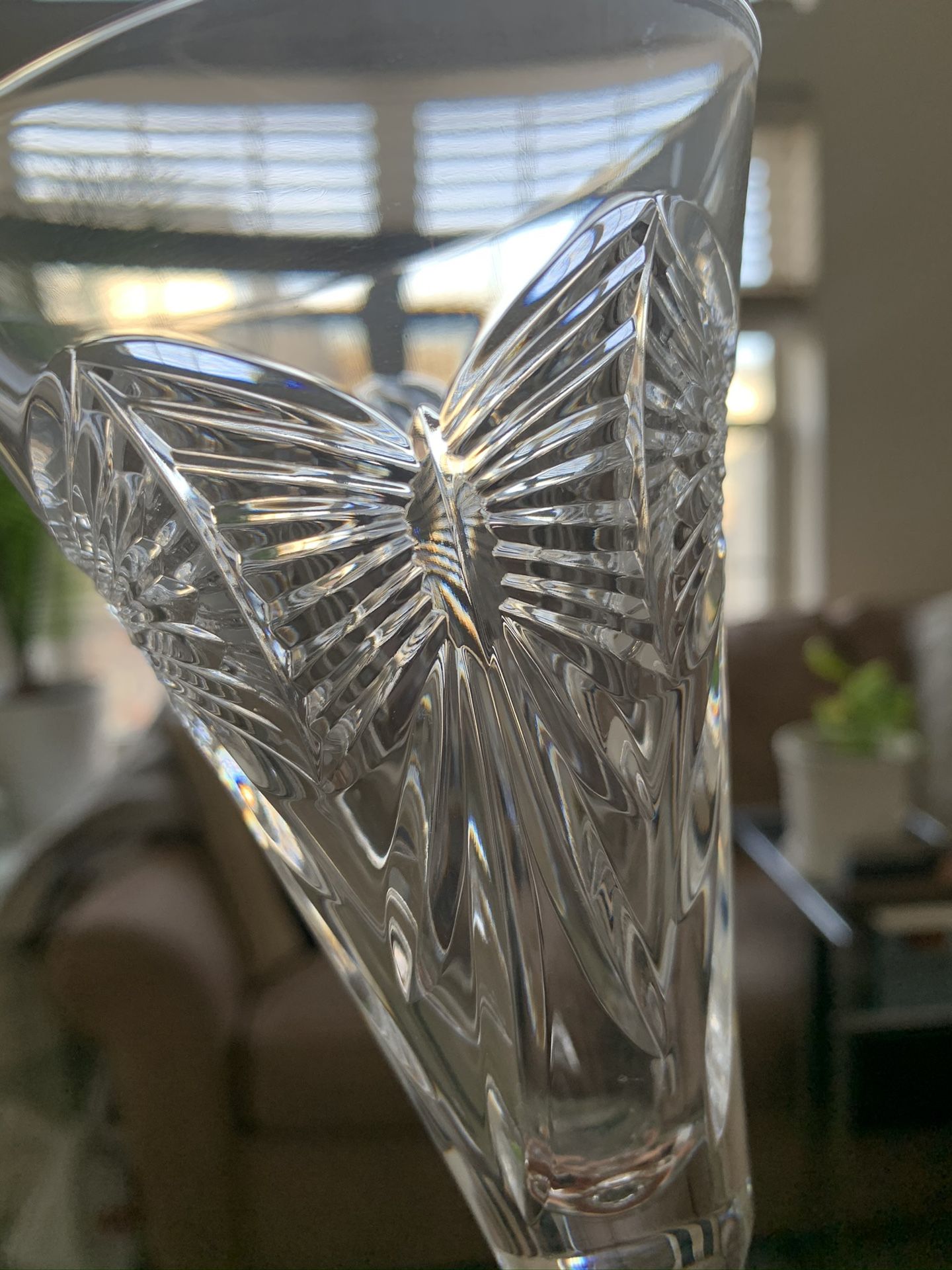 Retired Waterford Crystal Toasting Champagne Flutes