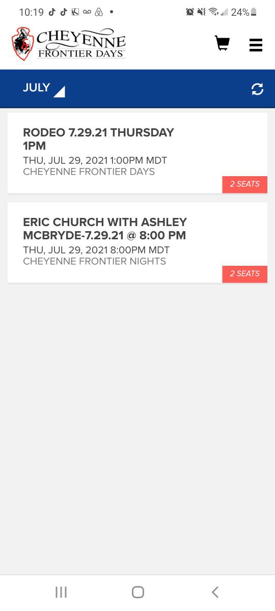 Two Eric Church Tickets Available for Cheyenne Frontier Days 