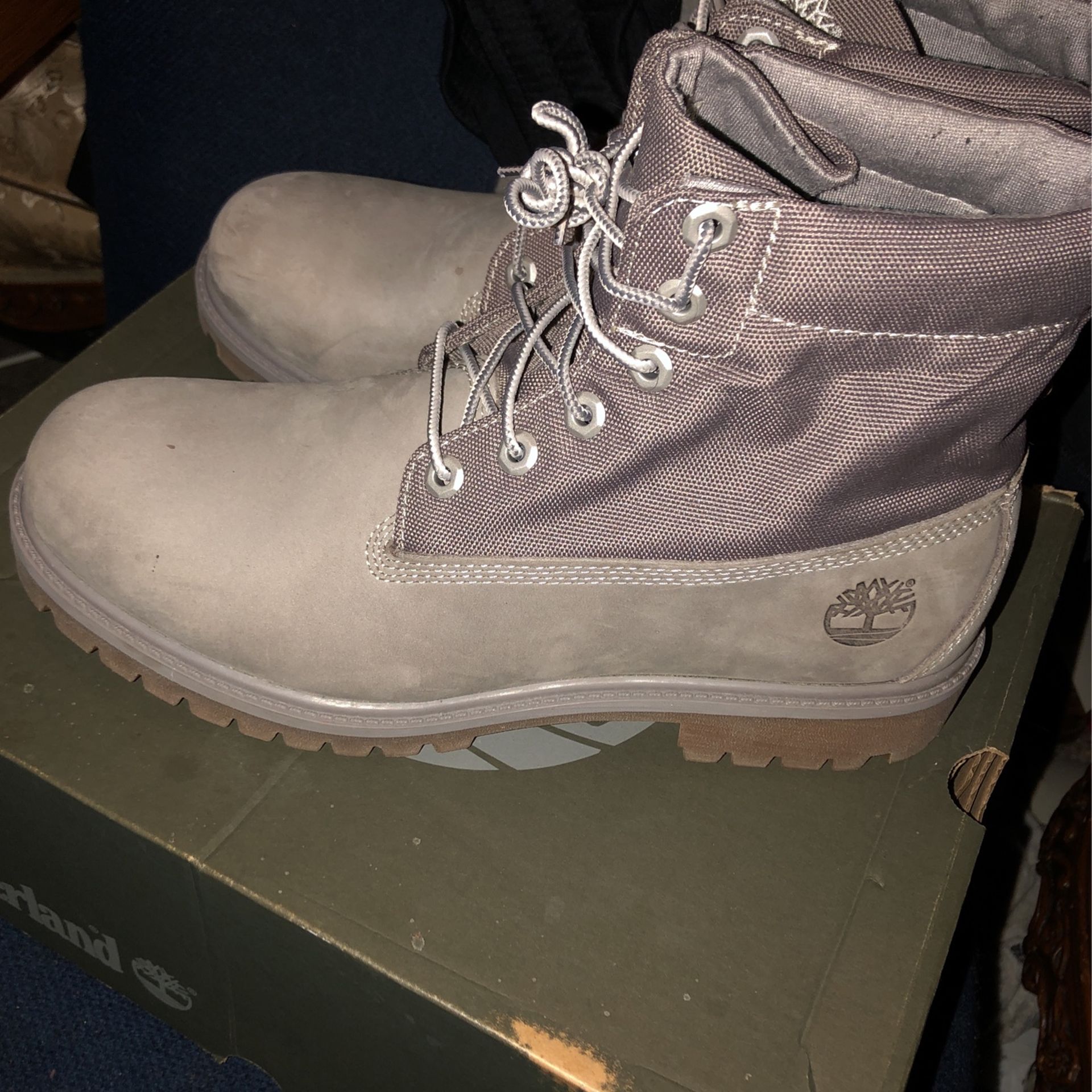 Grey Timberland Boots
