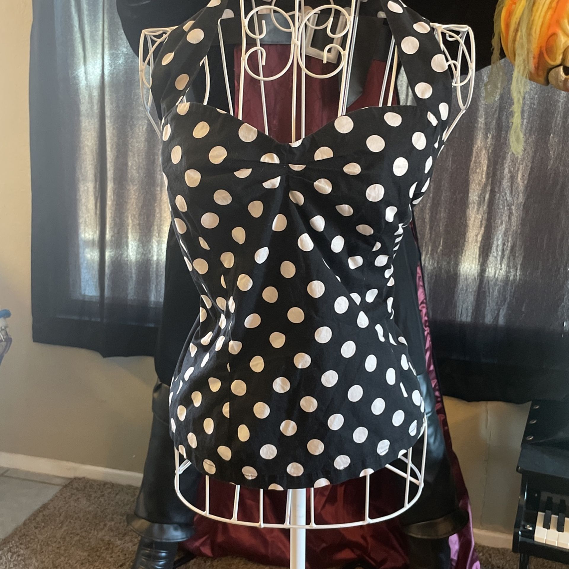 Rockabilly Polka Dot Top