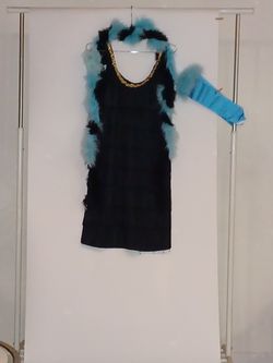Flapper Dress, Boa, Gloves, and Headpiece  Thumbnail