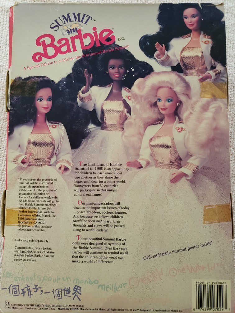 1st Annual Barbie Summit In 1990 Special Edition 