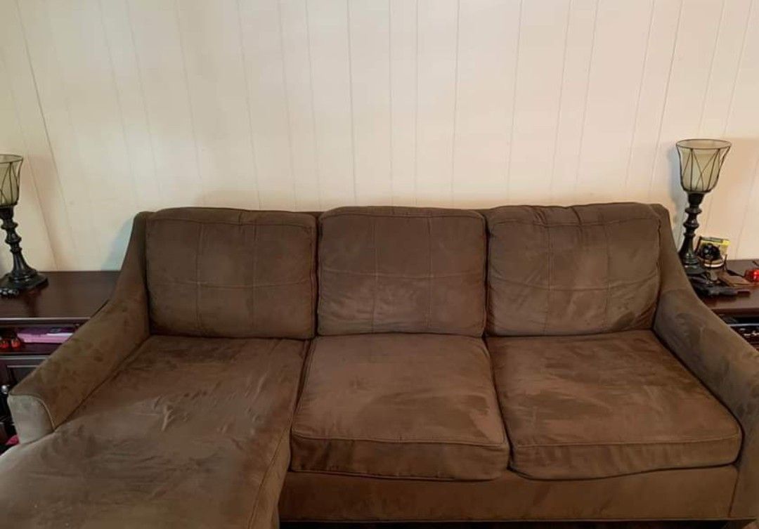 SUEDE! BROWN! MODERN! COUCH! for Sale in WinstonSalem, NC OfferUp
