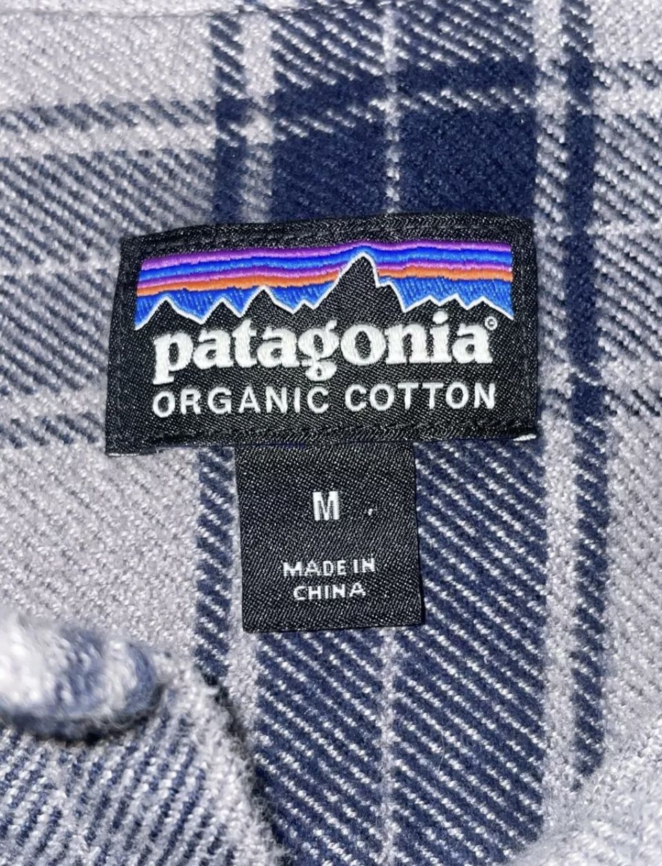 Patagonia Long Sleeved Thick Flannel Organic Cotton Plaid Shirt Mens Size Medium