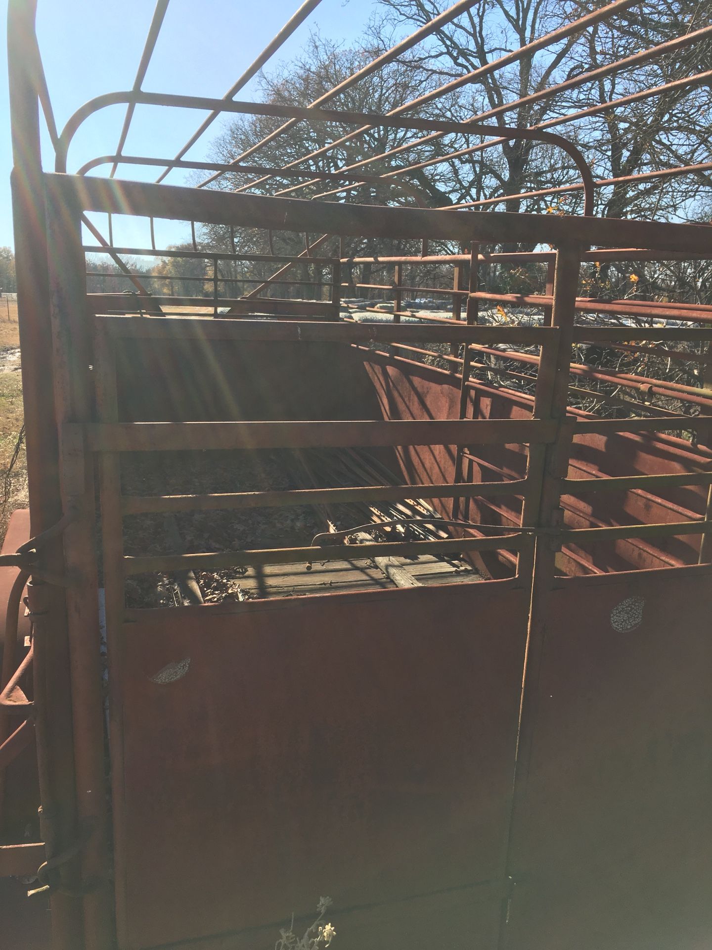 Solid steel gooseneck cattle trailer. $3500 obo